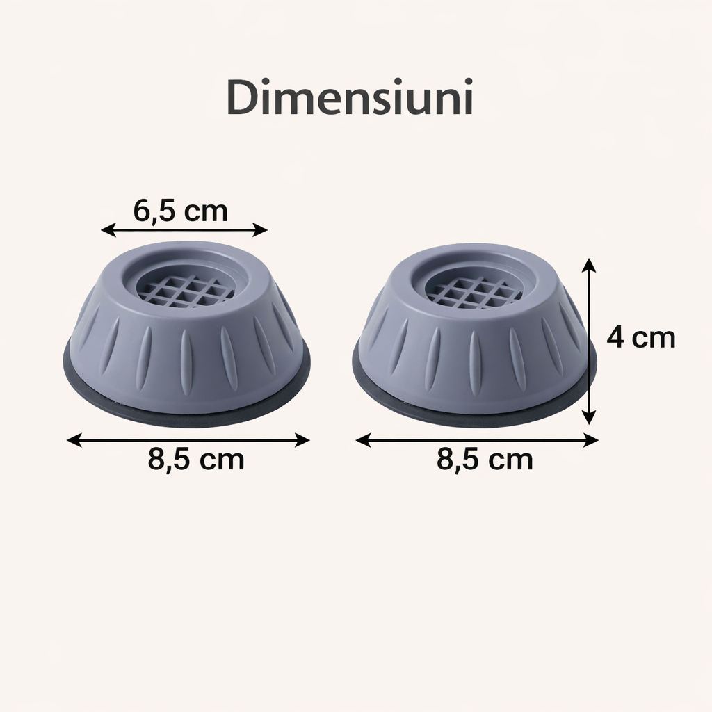 Picioare Anti-Vibrații pentru Mașina de Spălat - Set 4 Bucăți