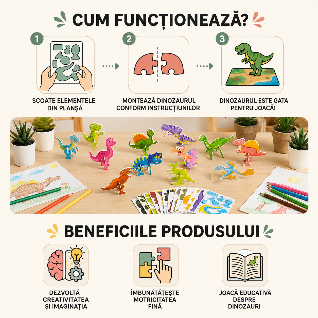 Puzzle 3D creativ pentru copii