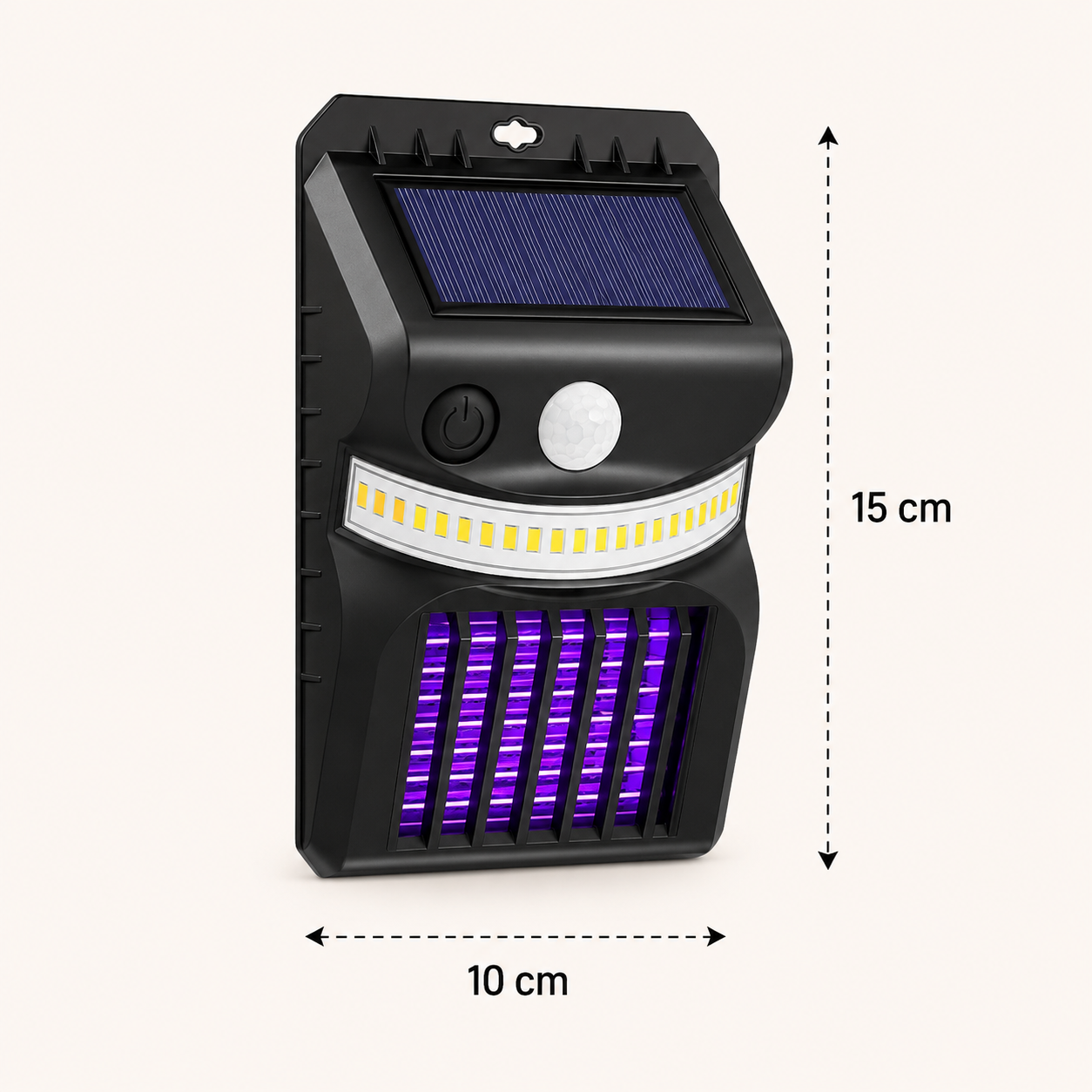 Lampă Solară Anti-Țânțari 3 în 1 – cu Senzor de Mișcare și Lumină UV