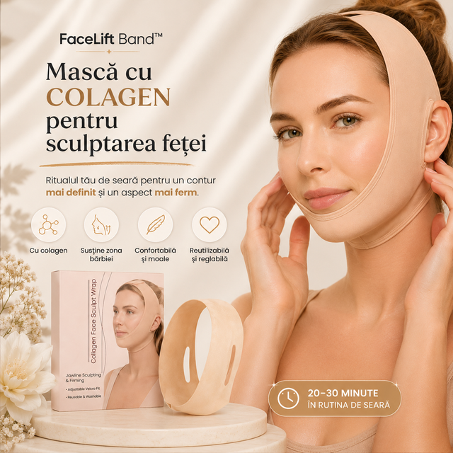 FaceLift Band™ – Mască cu Colagen pentru Sculptarea Feței