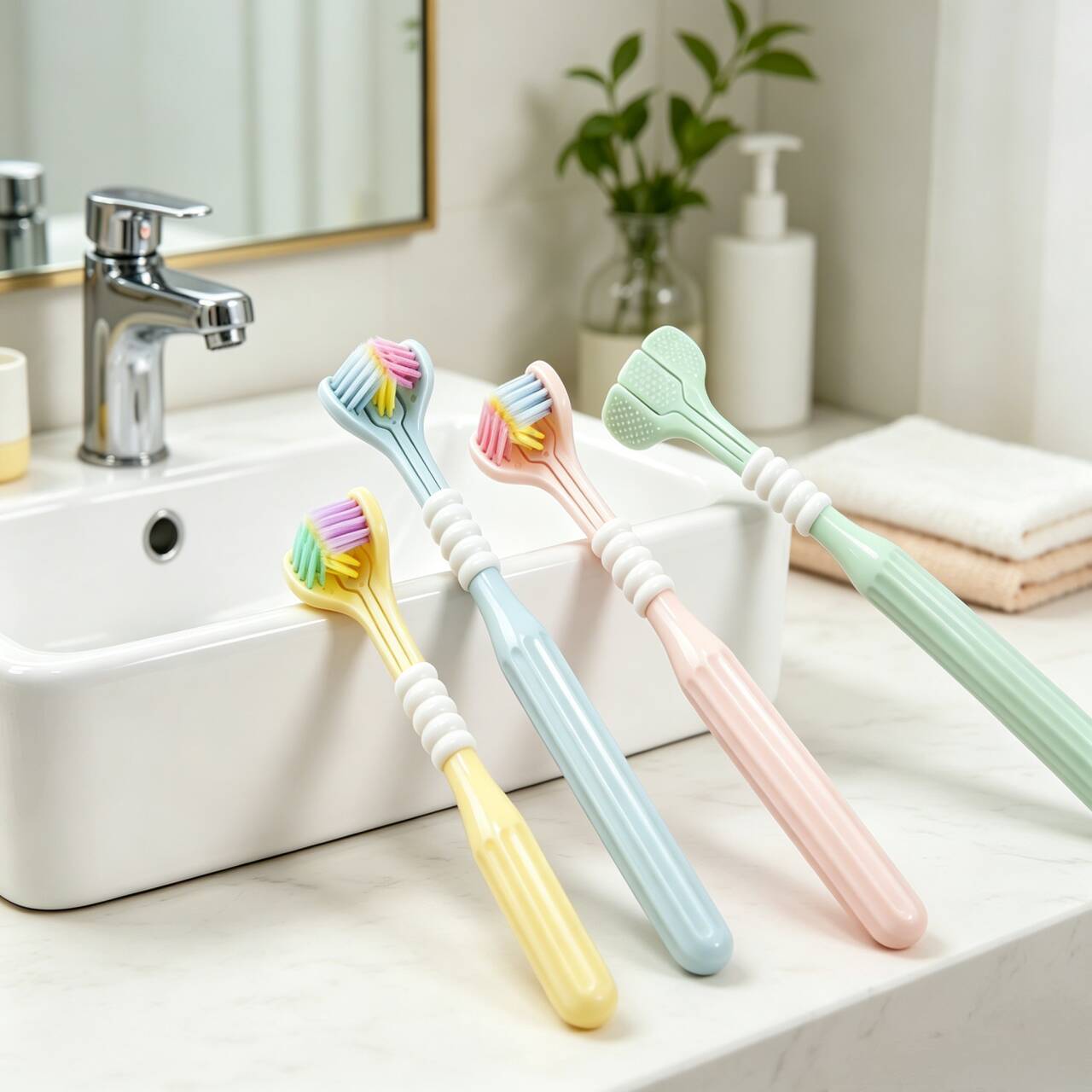 MagicBrush™ – Periuța cu 3 Fețe pentru Copii | Oferta 1+1 Gratuit