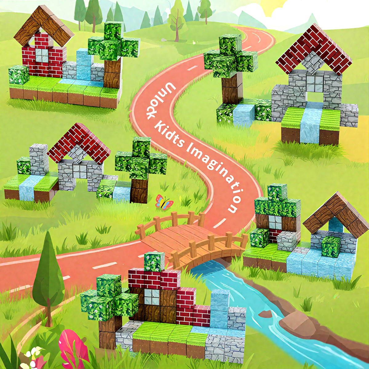 Cuburi Magnetice Creative PixelBlocks™ (48 piese)