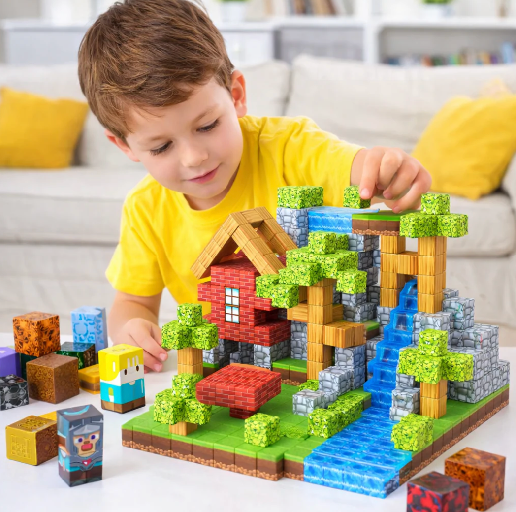 Cuburi Magnetice Creative PixelBlocks™ (48 piese)