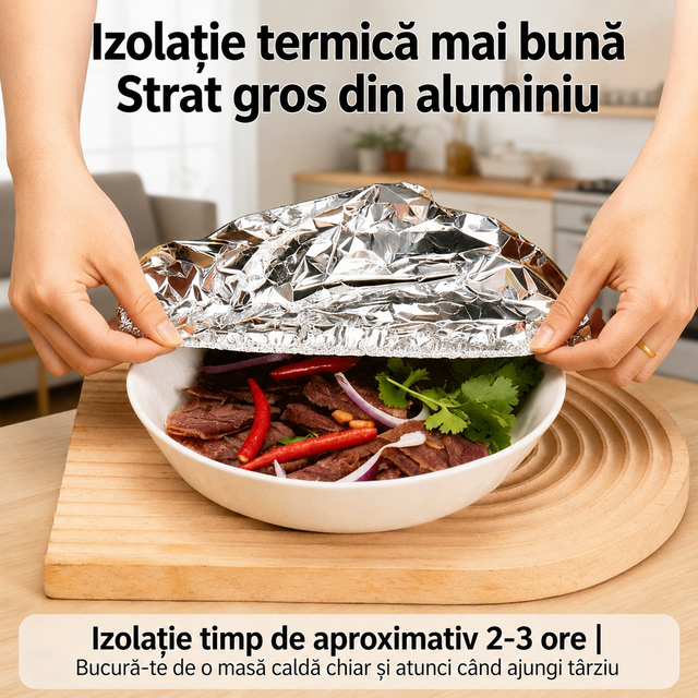 Capace termoizolante reutilizabile din aluminiu